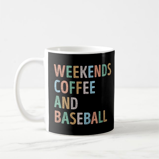 Helg kaffe och Baseball Mamma Kaffemugg (Vänster)