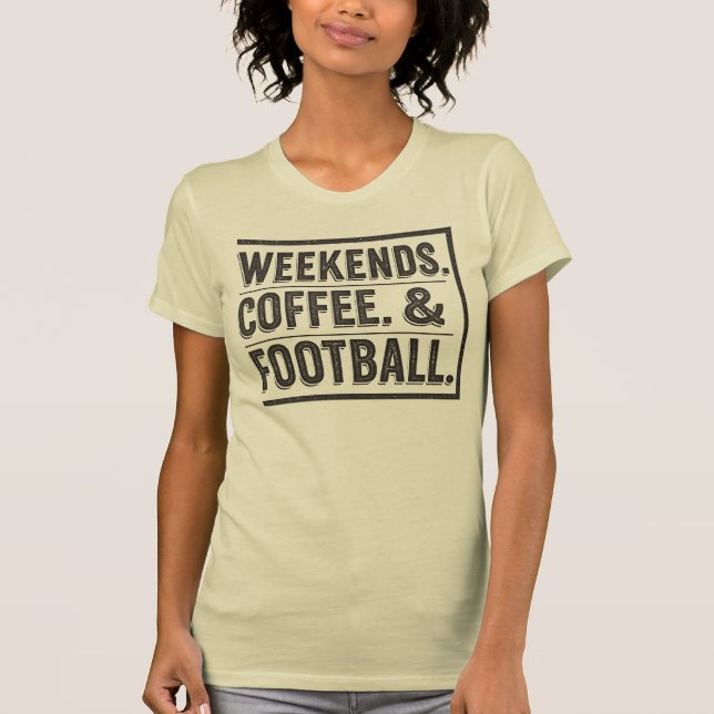 Helg, kaffe och fotboll t shirt (Framsida)