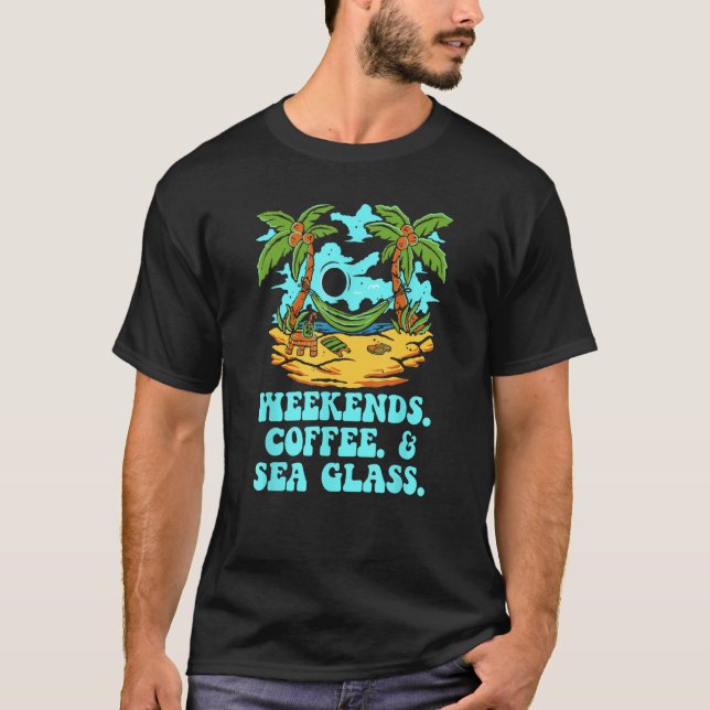 Helg Kaffe- och glasbussvektorområde T Shirt (Framsida)
