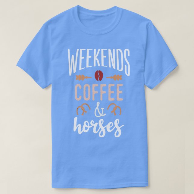 Helg Kaffe och häst T Shirt (Design framsida)