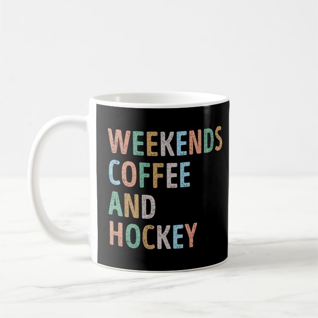Helg kaffe och Hockey Mamma Kaffemugg (Vänster)