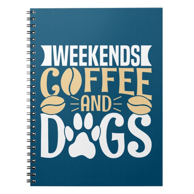 Helg kaffe och Hundar Anteckningsbok (Framsidan)