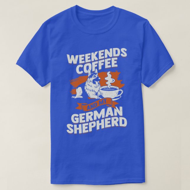 Helg-kaffe och min tyska fårbesättning t shirt (Design framsida)
