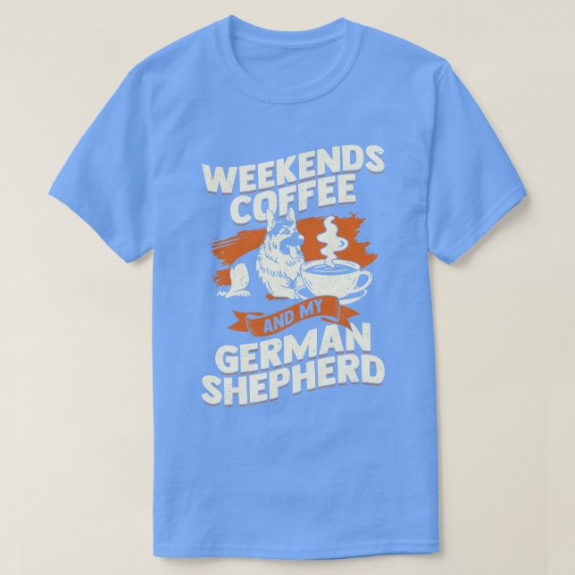Helg-kaffe och min tyska fårbesättning t shirt (Design framsida)
