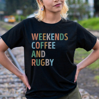 Helg kaffe och Rugby Mamma T Shirt