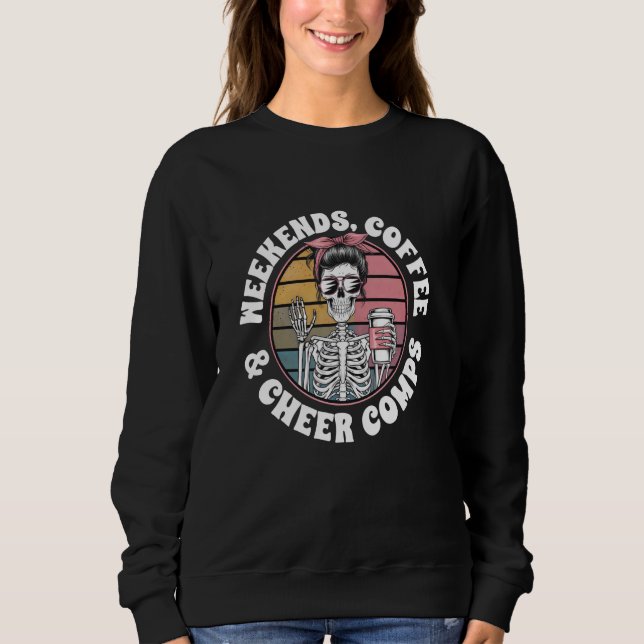 Helg kaffeost Mamma från en Cheerledare Mor T Shirt (Framsida)
