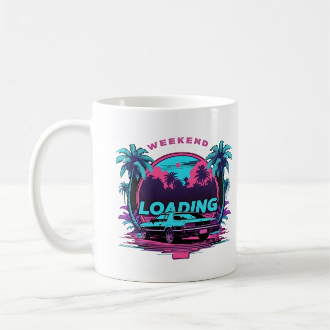 Helg Loading Retro Sunset 11 oz mugg 80s Aesthet (Vänster)
