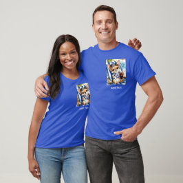 Helg männlig Chihuahua Strand Avslappning (Blå) T Shirt