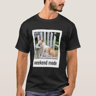Helg Mode English Bulldog Funny Lazy Hundägare T Shirt