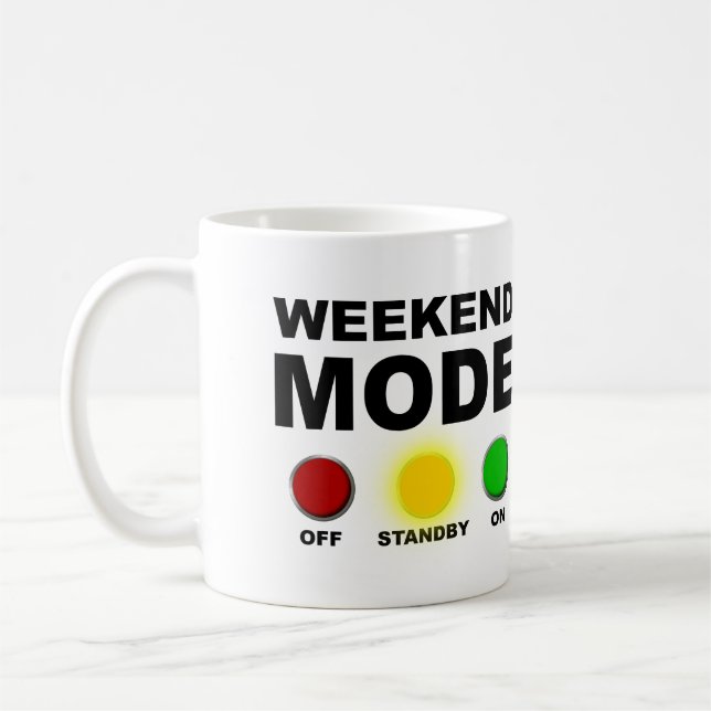 Helg Mode Funny Mug eller Resemugg Kaffemugg (Vänster)