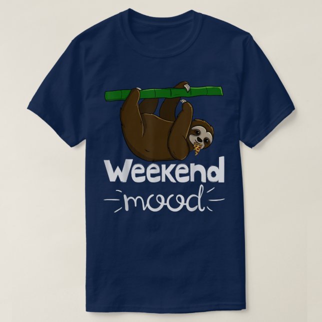 Helg Mood Funny Sömnig Head Lazy Sloth Kärlek Wom T Shirt (Design framsida)