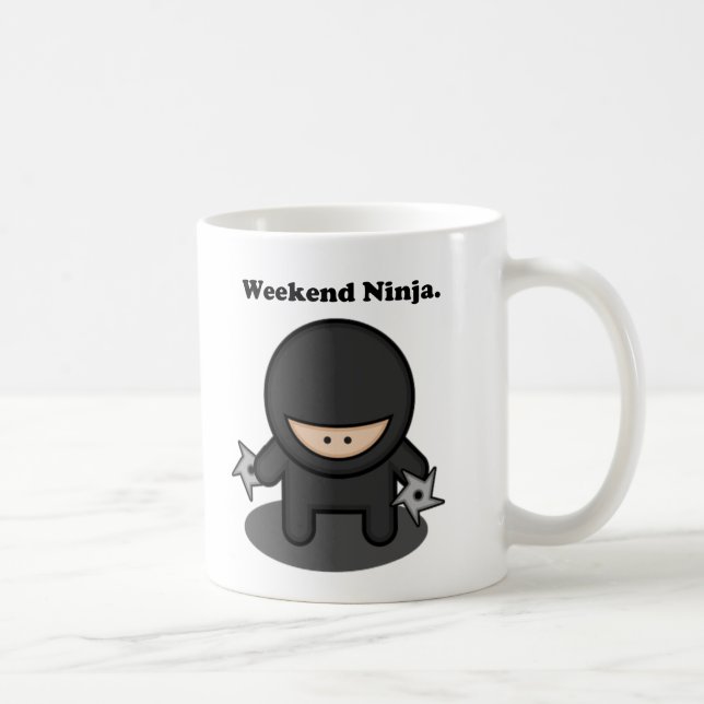Helg Ninja Funny Cute Japan Tecknad Kaffemugg (Höger)