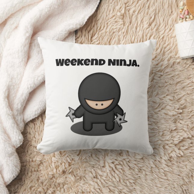 Helg Ninja Funny Cute Japan Tecknad Kudde (Filt)