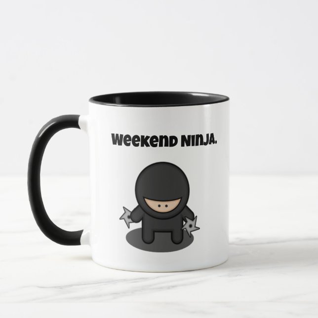Helg Ninja Funny Cute Japan Tecknad Mugg (Vänster)