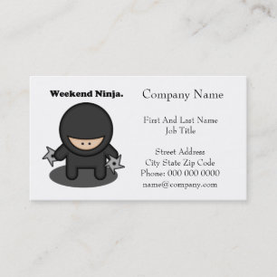 Helg Ninja Funny Cute Japan Tecknad Visitkort