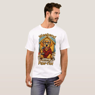 Helg Paw-rior Rolig Hund Hantverkare T-Shirt - DIY