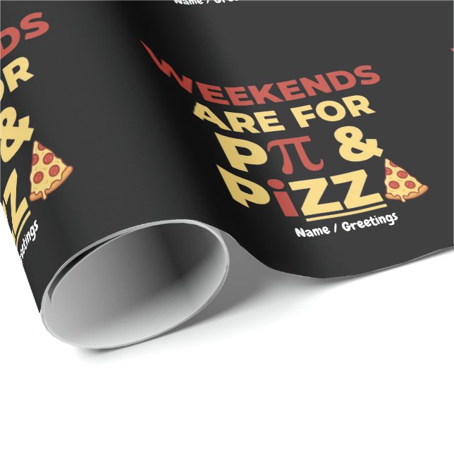 Helg Pi-dagen & Pizzafest Matematik Älskare Matvar Presentpapper (Rullad Hörn)
