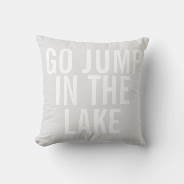 Helg Pillow - Gå jump i Sjö Kudde (Framsida)