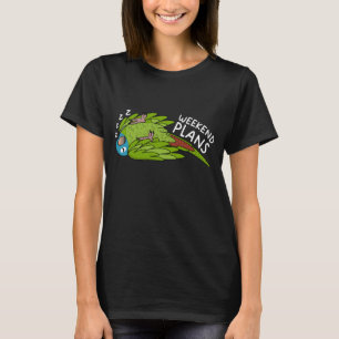 Helg planerar papegoja I Sleeping Blue kröd Conur T Shirt