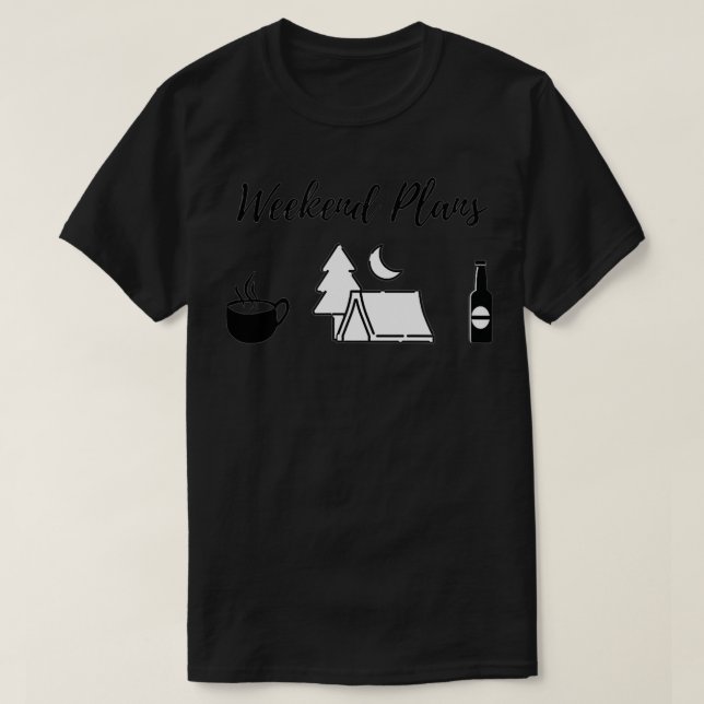 Helg planerar Tält Camping T Shirt (Design framsida)