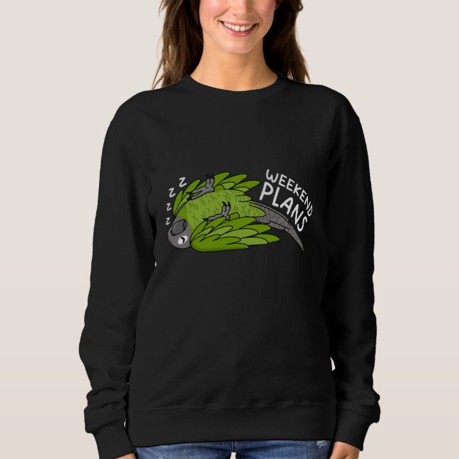 Helg Plans Parrot I Sleeping Dusky under Conur T Shirt (Framsida)