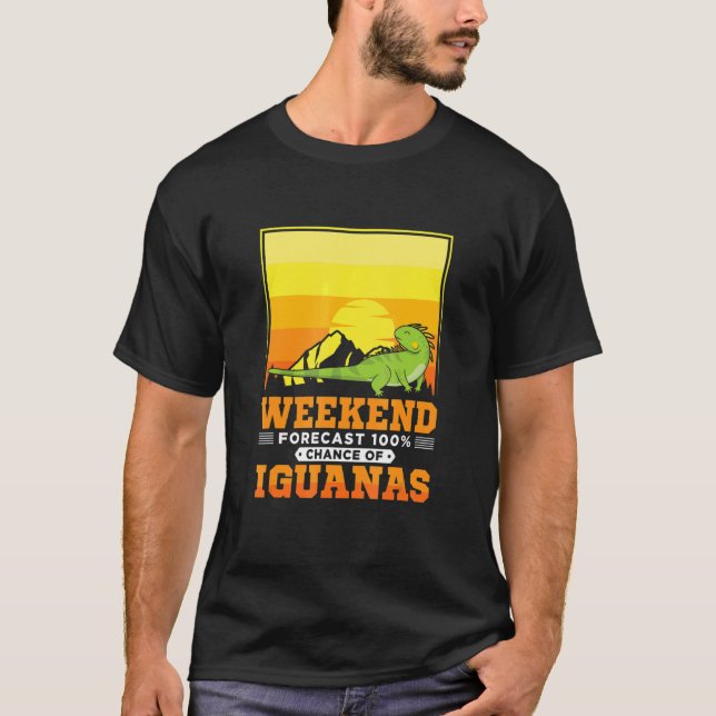 Helg prognos 100 chans för Iguanas T Shirt (Framsida)