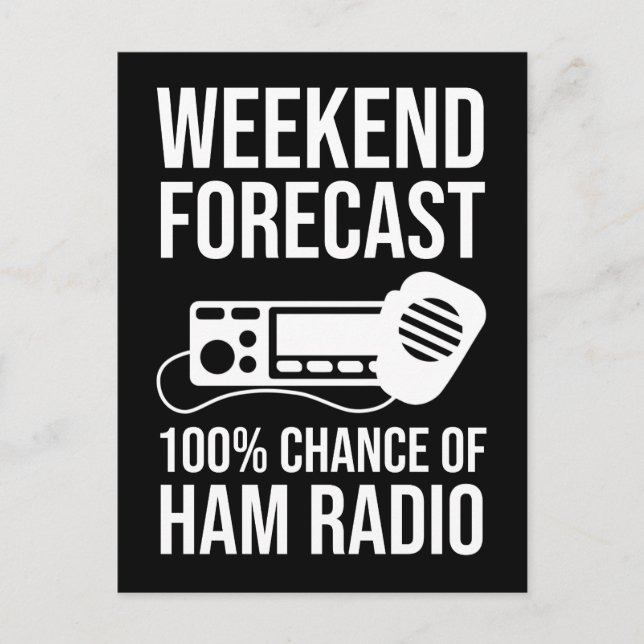 Helg-prognos - 100 % chans till ham-radio vykort (Framsida)