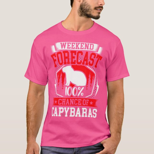 Helg prognos 100 Kapybaras-chans T Shirt (Framsida)