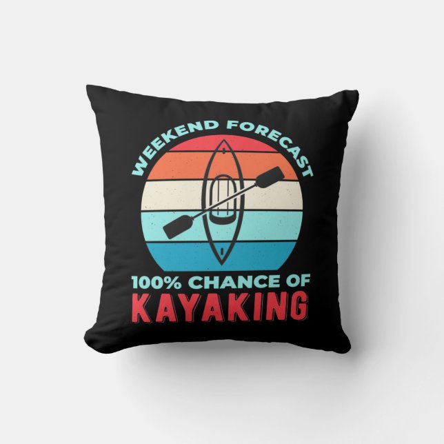 Helg prognos 100 Kayaking-chansen Kudde (Framsida)