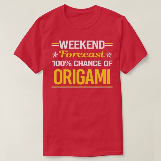 Helg prognos 100 Origami T Shirt (Design framsida)
