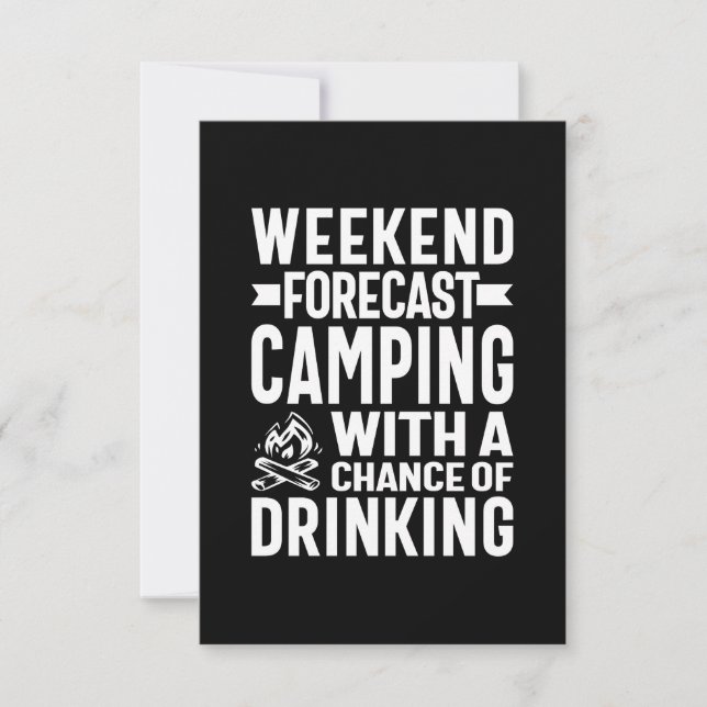 Helg prognos Camping med möjlighet att dricka OSA Kort (Framsida)