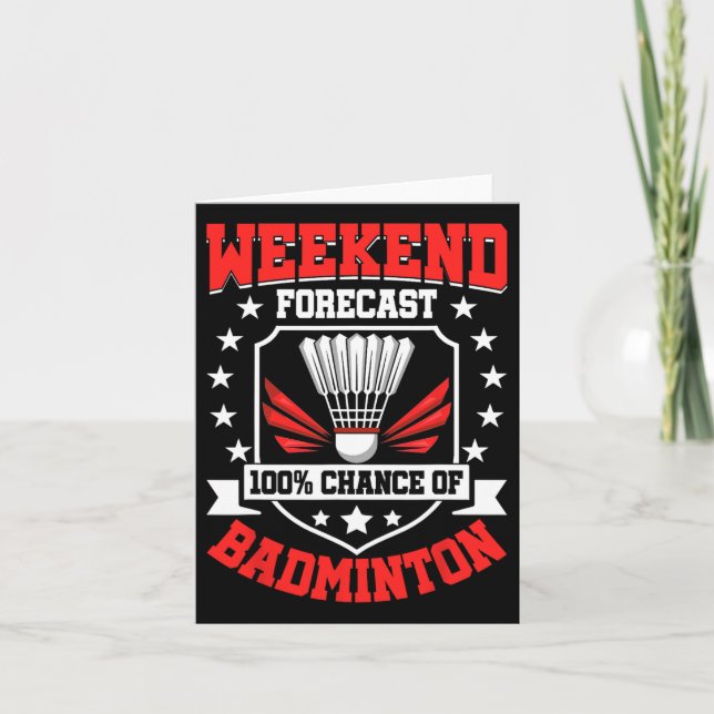 Helg prognos för 100 % av Badminton-Shuttl Kort (Framsida)