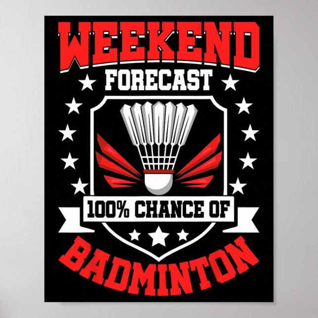 Helg prognos för 100 % av Badminton-Shuttl Poster (Framsidan)