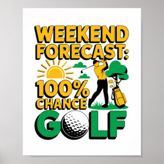 Helg prognos för 100 % av Golfprognosen Poster