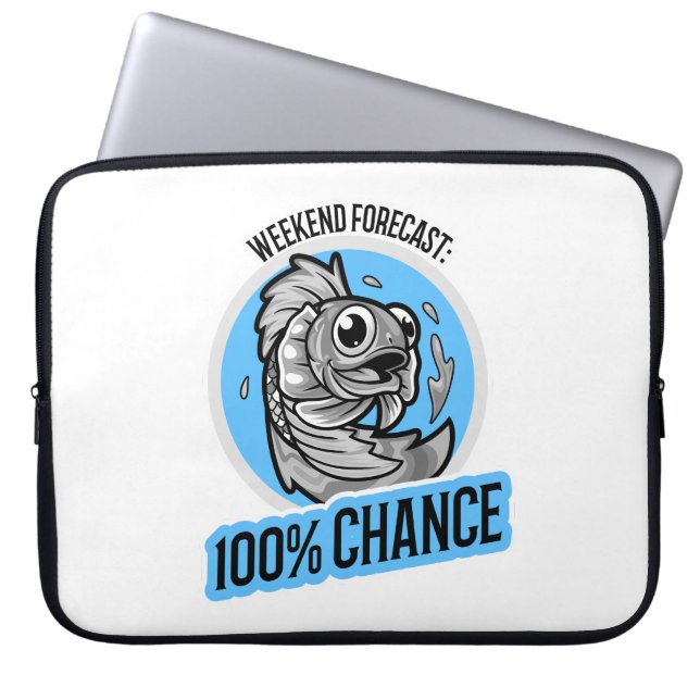 Helg prognos för 100 % chance T-Shirt Laptop Fodral (Framsidan)