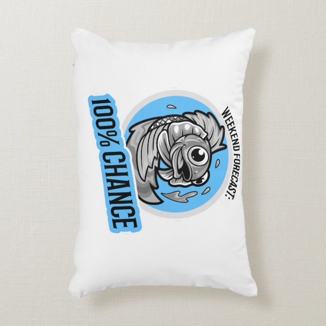 Helg prognos för 100 % chance T-Shirt Prydnadskudde (Framsidan(Vertikal))