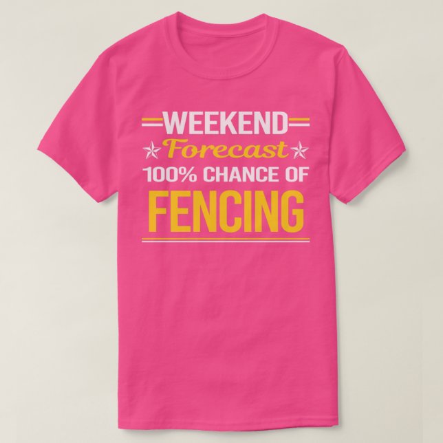 Helg prognos för 100 % Fencer T Shirt (Design framsida)