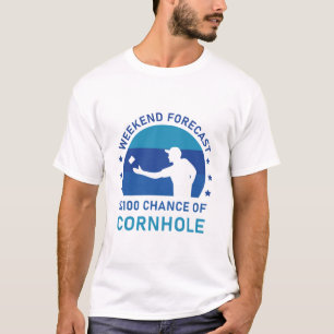 Helg prognos för 100 procents chans till Cornhole T Shirt