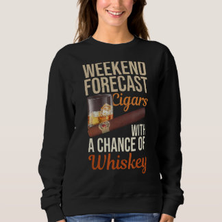 Helg prognos för cigarrer och whisky Scotch Bourbo T Shirt
