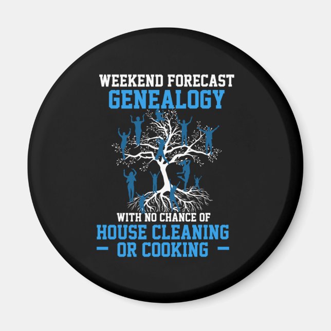Helg prognos för familjen Genealogy Historian Gift Magnet (Framsidan)