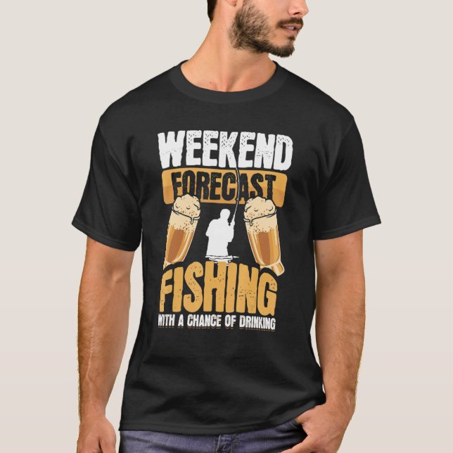Helg prognos för torkning av fisköl t shirt (Framsida)