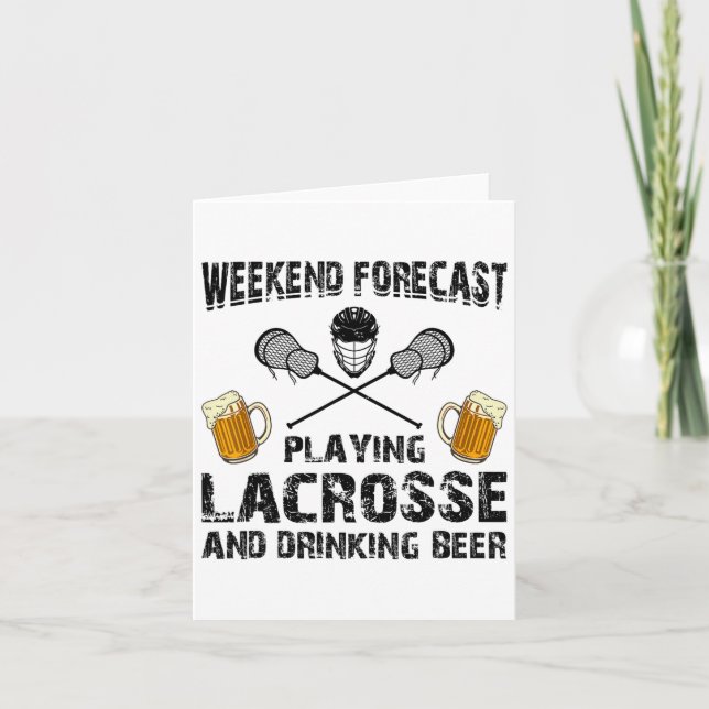 Helg-prognos för uppspelning av lacrosse och drick kort (Framsida)