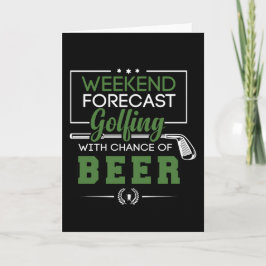 Helg prognos GOLFING and BEER Funny Golf Kort