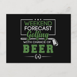 Helg prognos GOLFING and BEER Funny Golf Vykort