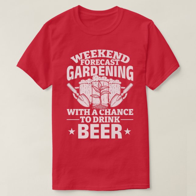 Helg prognos  med en möjlighet att dricka  t shirt (Design framsida)