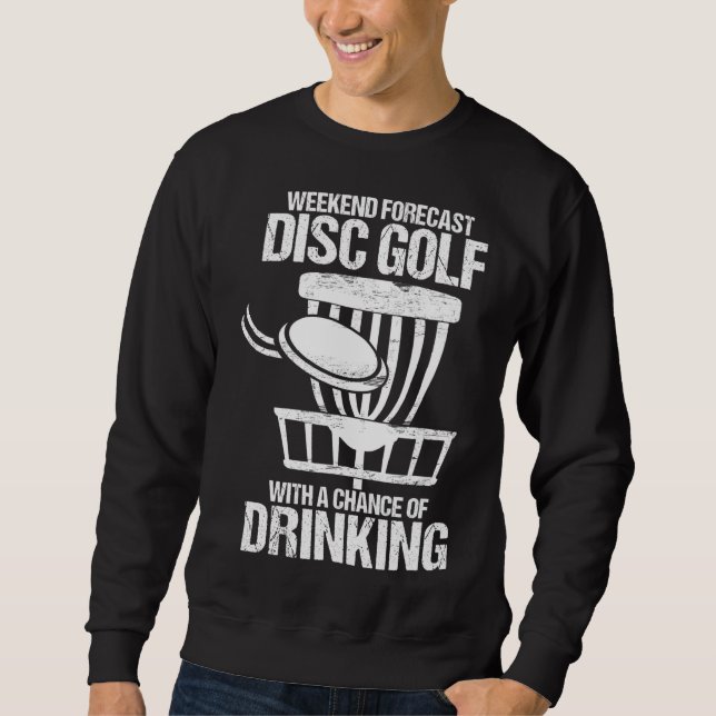 Helg-prognos med möjlighet att dricka golf lång ärmad tröja (Framsida)