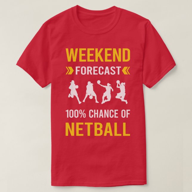 Helg prognos Netball T Shirt (Design framsida)
