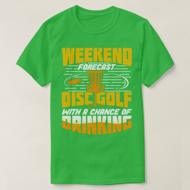 Helg prognos - skiva Golf Sport Player Gift T Shirt (Design framsida)