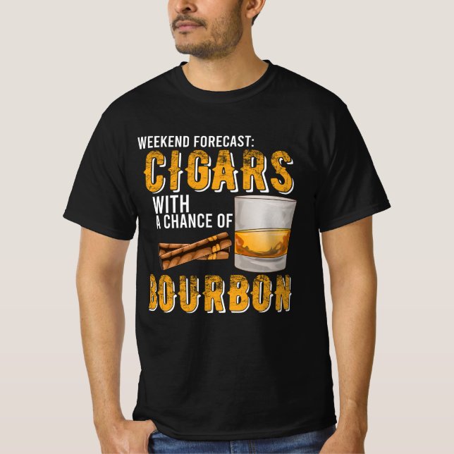Helg prognoscigarrer med Bourbon Gif-chans T Shirt (Framsida)
