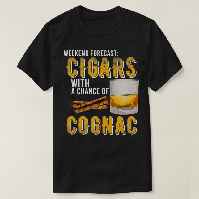 Helg prognoscigarrer med chans till Cognac Gift T Shirt (Design framsida)